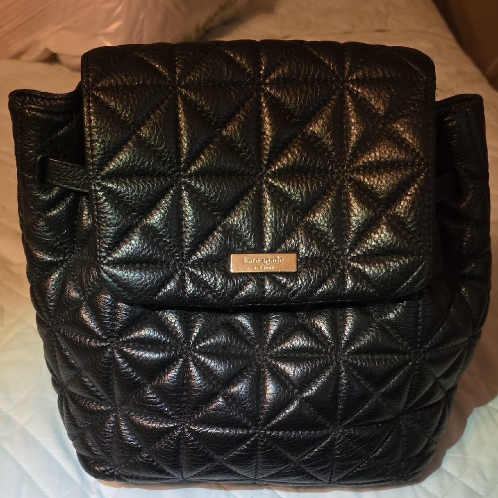 Kate Spade Quilted Black Backpack